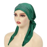 Women's Ethnic Style Simple Style Solid Color Rhinestone Eaveless Beanie Hat sku image 15