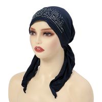Women's Ethnic Style Simple Style Solid Color Rhinestone Eaveless Beanie Hat sku image 13