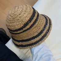 Women's Vacation Stripe Wide Eaves Straw Hat sku image 1