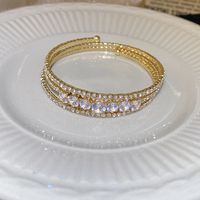 Elegant Sweet Color Block Copper Zircon Bracelets In Bulk sku image 5