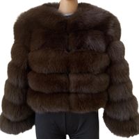 Women's Casual Solid Color Hidden Buckle Coat Faux Fur Coat main image 5