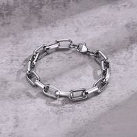 Simple Style Solid Color 304 Stainless Steel Handmade Men's Bracelets main image 7