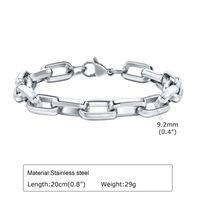 Simple Style Solid Color 304 Stainless Steel Handmade Men's Bracelets main image 2