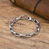 Simple Style Solid Color 304 Stainless Steel Handmade Men's Bracelets main image 6