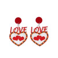 1 Pair Sweet Letter Heart Shape Butterfly Arylic Drop Earrings main image 4