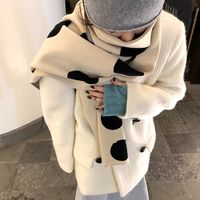 Women's Elegant Streetwear Round Dots Imitation Cashmere Scarf main image 4