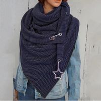 Women's Elegant Retro Stripe Imitation Cashmere Scarf main image 5