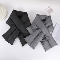 Women's Simple Style Solid Color Down Cotton Scarf main image 4