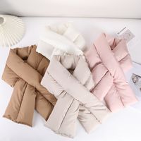 Women's Simple Style Solid Color Down Cotton Scarf main image 1
