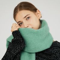 Women's Elegant Modern Style Solid Color Mohair Scarf main image 1