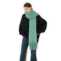 Women's Elegant Modern Style Solid Color Mohair Scarf main image 5