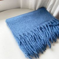 Women's Elegant Modern Style Solid Color Mohair Scarf sku image 18
