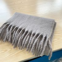 Women's Elegant Modern Style Solid Color Mohair Scarf sku image 15