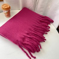 Women's Elegant Modern Style Solid Color Mohair Scarf sku image 21
