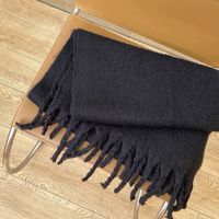 Women's Elegant Modern Style Solid Color Mohair Scarf sku image 12