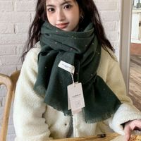 Women's Cute Sweet Solid Color Imitation Cashmere Scarf main image 5
