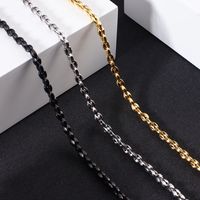 Simple Style Solid Color Titanium Steel Plating Unisex Necklace main image 1