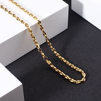 Simple Style Solid Color Titanium Steel Plating Unisex Necklace sku image 2