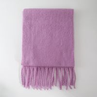 Women's Elegant Modern Style Solid Color Mohair Scarf sku image 2