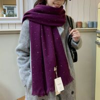 Women's Cute Sweet Solid Color Imitation Cashmere Scarf sku image 8