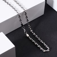 Simple Style Solid Color Titanium Steel Plating Unisex Necklace sku image 1