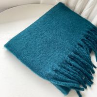 Women's Elegant Modern Style Solid Color Mohair Scarf sku image 17