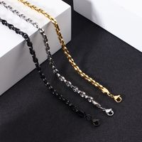 Simple Style Solid Color Titanium Steel Plating Unisex Necklace main image 3