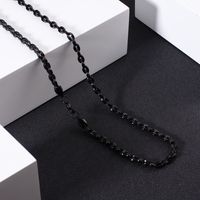 Simple Style Solid Color Titanium Steel Plating Unisex Necklace sku image 3