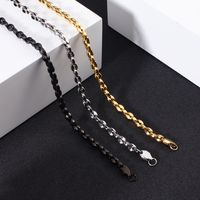 Simple Style Solid Color Titanium Steel Plating Unisex Necklace main image 2
