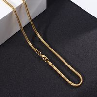 Simple Style Solid Color Titanium Steel Plating Unisex Necklace main image 5