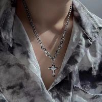 Hip-Hop Cross Alloy Iron Copper Plating Unisex Pendant Necklace main image 1