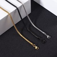 Simple Style Solid Color Titanium Steel Plating Unisex Necklace main image 4