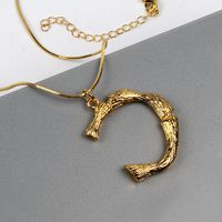 Vintage Style Letter Alloy Plating Unisex Pendant Necklace sku image 3