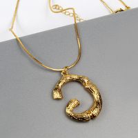 Vintage Style Letter Alloy Plating Unisex Pendant Necklace sku image 7