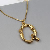 Vintage Style Letter Alloy Plating Unisex Pendant Necklace sku image 17