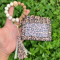 Cute Fruit Snakeskin Leopard Arylic Beaded Unisex Bag Pendant Keychain sku image 2