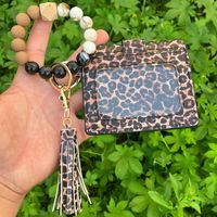 Cute Fruit Snakeskin Leopard Arylic Beaded Unisex Bag Pendant Keychain sku image 11