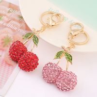 Korean Style Fruit Alloy Inlay Rhinestones Unisex Bag Pendant Keychain main image 1