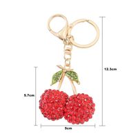 Korean Style Fruit Alloy Inlay Rhinestones Unisex Bag Pendant Keychain main image 2
