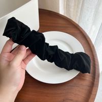 Women's Vintage Style Solid Color Cloth Pleated Hair Band sku image 1