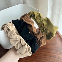 Women's Vintage Style Solid Color Cloth Pleated Hair Band main image 6