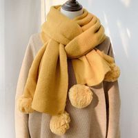 Women's Vintage Style Solid Color Knit Scarf sku image 5