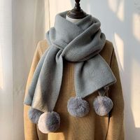 Women's Vintage Style Solid Color Knit Scarf main image 4