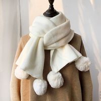 Women's Vintage Style Solid Color Knit Scarf main image 5