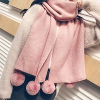 Women's Vintage Style Solid Color Knit Scarf sku image 6