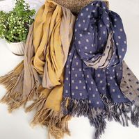 Women's Sweet Lattice Cotton Scarf main image 5