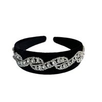 Women's Vintage Style Solid Color Cloth Rhinestone Hair Band main image 2