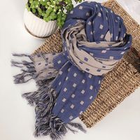 Women's Sweet Lattice Cotton Scarf main image 4