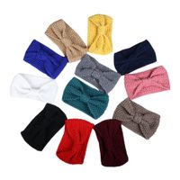 Women's Vintage Style Bow Knot Knit Hair Band main image 4