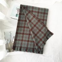 Women's Basic Simple Style Plaid Polyester Scarf sku image 7